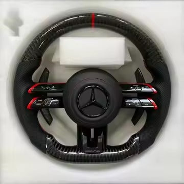 Volant Carbone personnalisable pour Mercedes AMG classe A,CLA,C,E,S,SL,GLC,GLA,GLE,GT,GTC,GTS,GTR